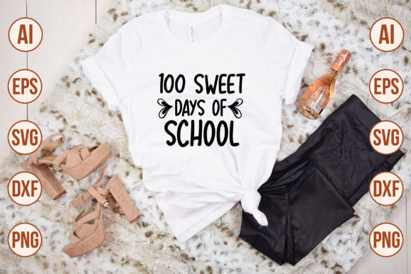 100 Sweet Days of School Svg: Graphics for Crafts