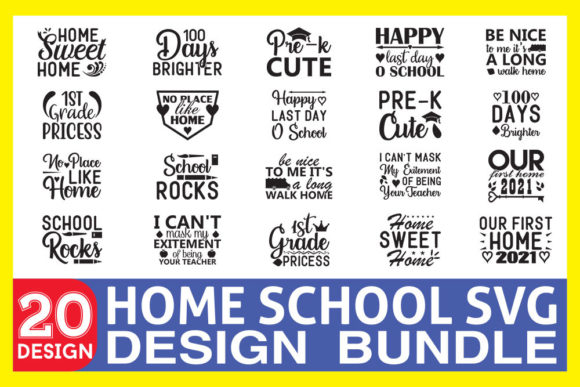 Home School SVG Bundle: Graphics for Crafts & Brands