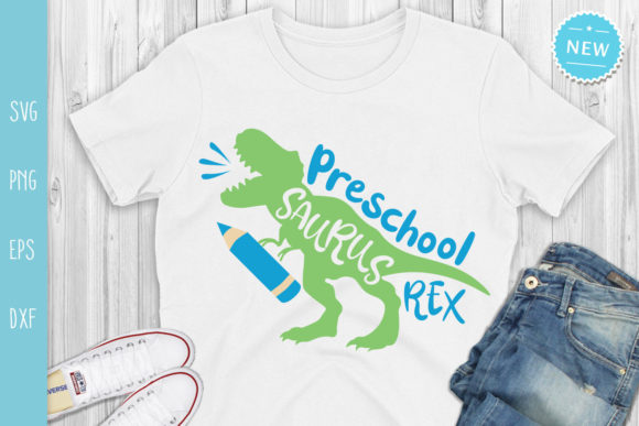 Preschool Saurus Rex: Graphics for Crafts & Branding