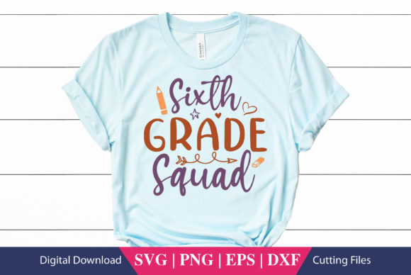 Reviewing the Sixth Grade Squad School SVG Cut File