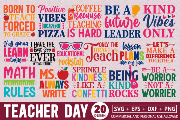 School Teacher SVG Bundle Vol 5: Graphics for Crafts