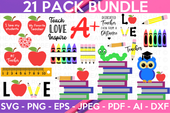 Teacher SVG Bundle 2: Graphics for Crafts