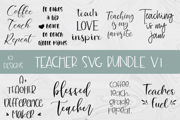 Teacher SVG Bundle V1: Graphics for Crafts & Branding