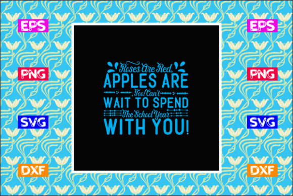 Teacher SVG Design: Roses, Apple Graphics for Crafts
