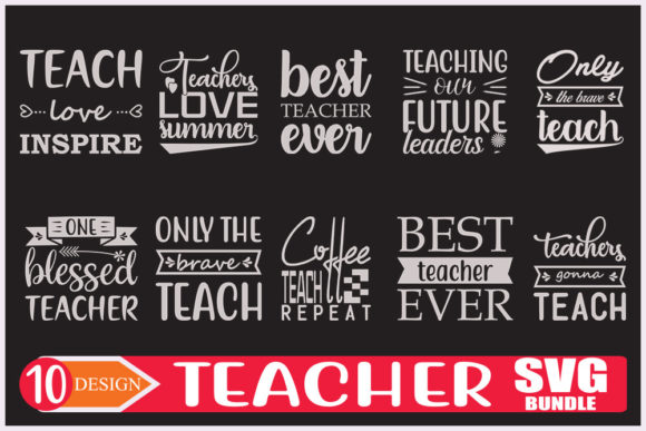 Teacher SVG Designs Bundle: Graphics for Crafts
